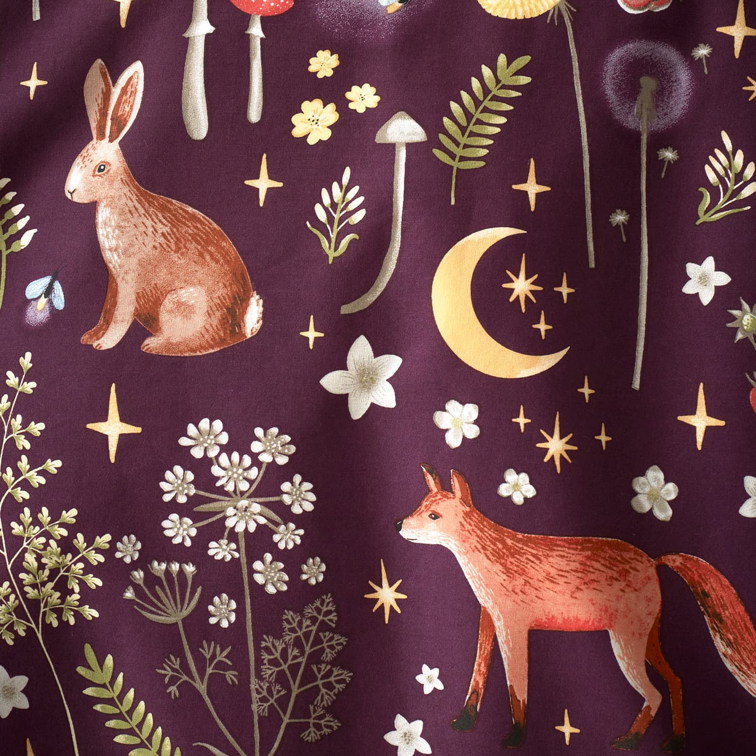 Catherine Lansfield Enchanted Twilight Animals Duvet Cover Set - Enchanted Twilight Plum Duvet Set