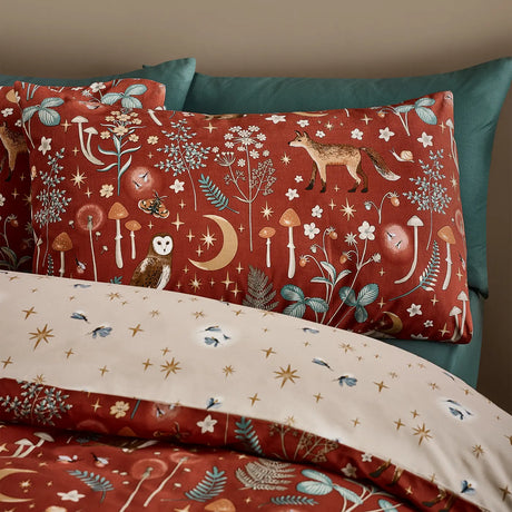 Catherine Lansfield Enchanted Twilight Animals Reversible Duvet Cover Set - Lilac image 9