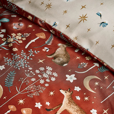Catherine Lansfield Enchanted Twilight Animals Reversible Duvet Cover Set - Burnt Orange image 8