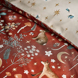 Catherine Lansfield Enchanted Twilight Animals Duvet Cover Set - Enchated Twilight Burnt Orange Duvet Set