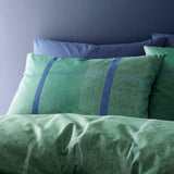 Catherine Lansfield Melrose Tweed Check Brushed Cotton Flannelette Duvet Cover - Green - Brushed Melrose Tweed Green Duvet Set