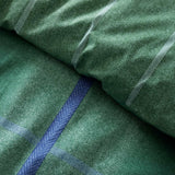 Catherine Lansfield Melrose Tweed Check Brushed Cotton Flannelette Duvet Cover - Green - Brushed Melrose Tweed Green Duvet Set