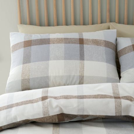 Catherine Lansfield Brushed Check Brushed Cotton Flannelette Duvet Cover Set - Brushed Check Duvet Set