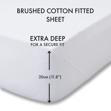 Brushed Cotton Flannelette Fitted Sheet by Catherine Lansfield