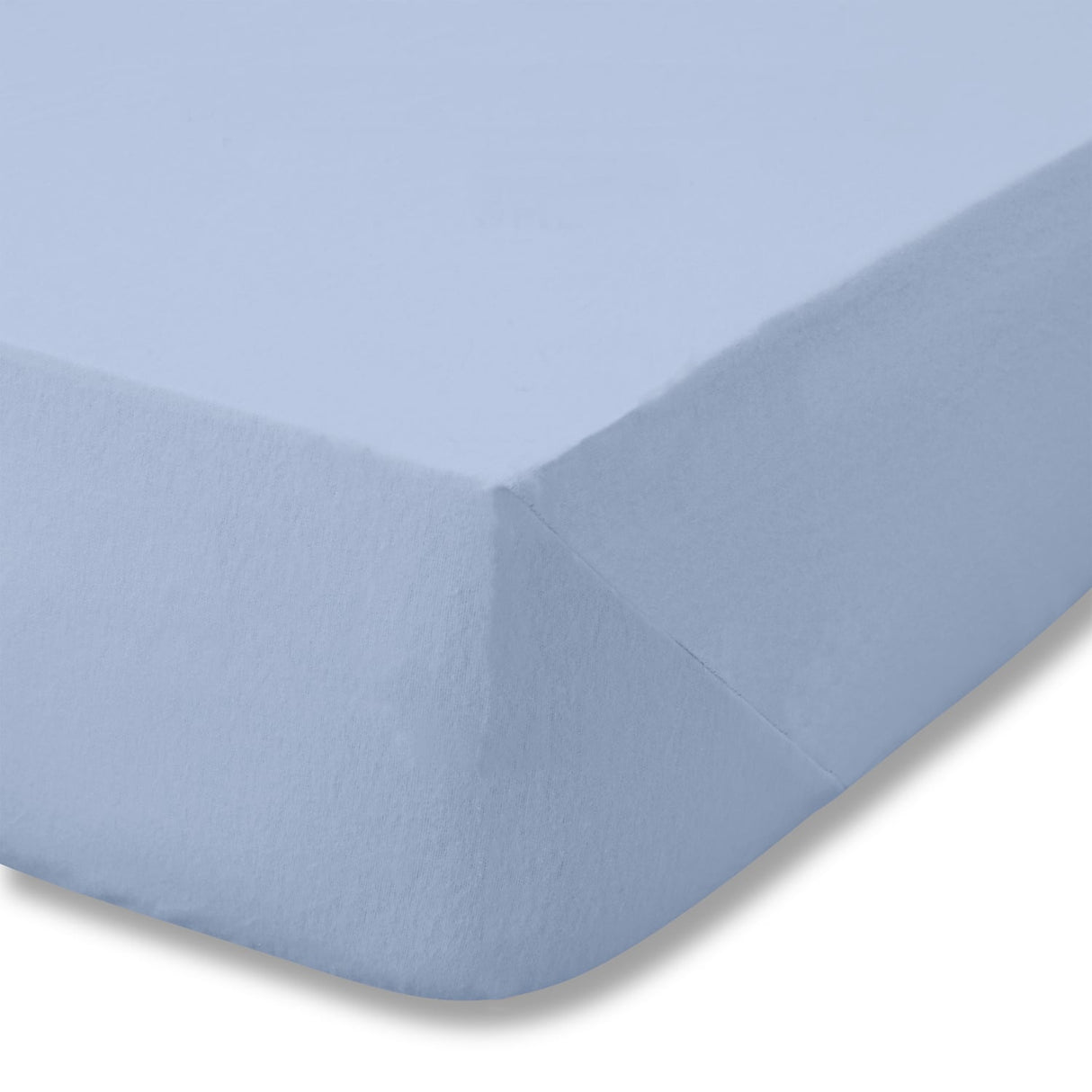 Catherine Lansfield Brushed Cotton 32cm Deep Fitted Sheet - Brushed Cotton Fitted Sheet Blue