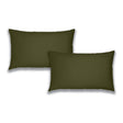Catherine Lansfield Brushed Cotton Pillowcases - Green