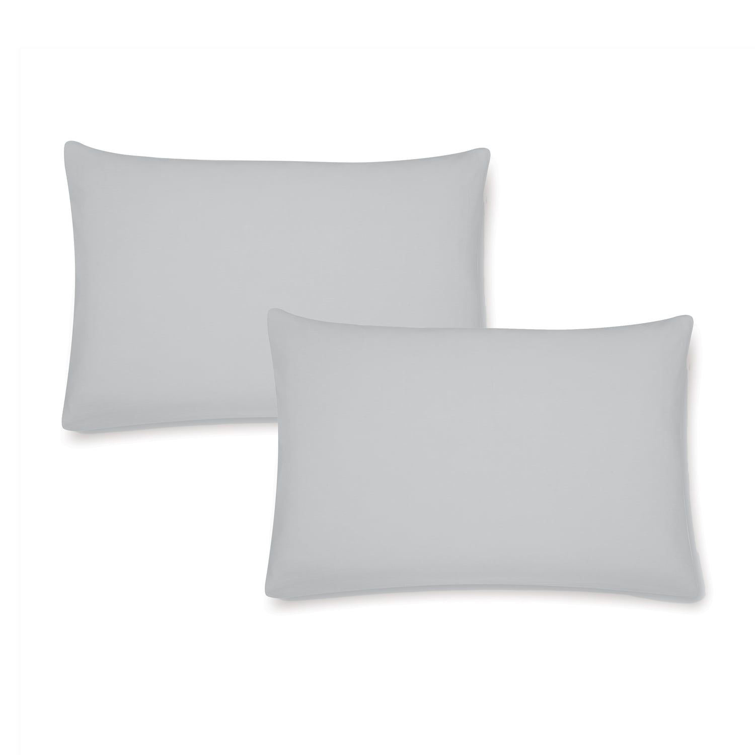 Catherine Lansfield Brushed Cotton Pillowcases - Brushed Cotton Grey Pillowcase Pair
