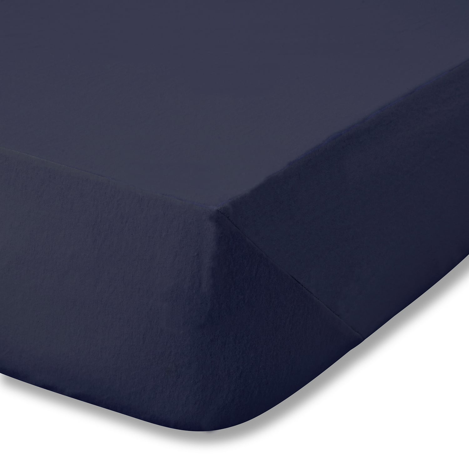Catherine Lansfield Brushed Cotton 32cm Deep Fitted Sheet - Brushed Cotton Navy Fitted Sheet