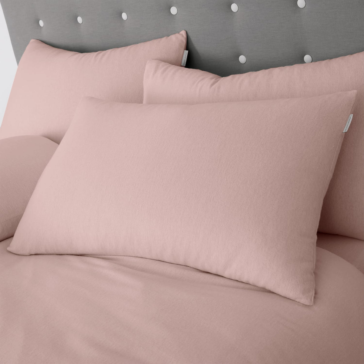 Catherine Lansfield Brushed Cotton Duvet Cover Set - Brushed Cotton Pink Duvet Set