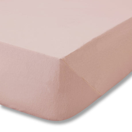 Catherine Lansfield Brushed Cotton 32cm Deep Fitted Sheet - Brushed Cotton Pink Fitted Sheet