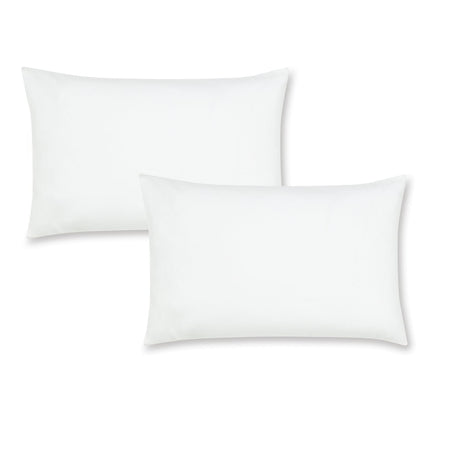 Catherine Lansfield Brushed Cotton Pillowcases - Brushed Cotton White Pillowcase Pair