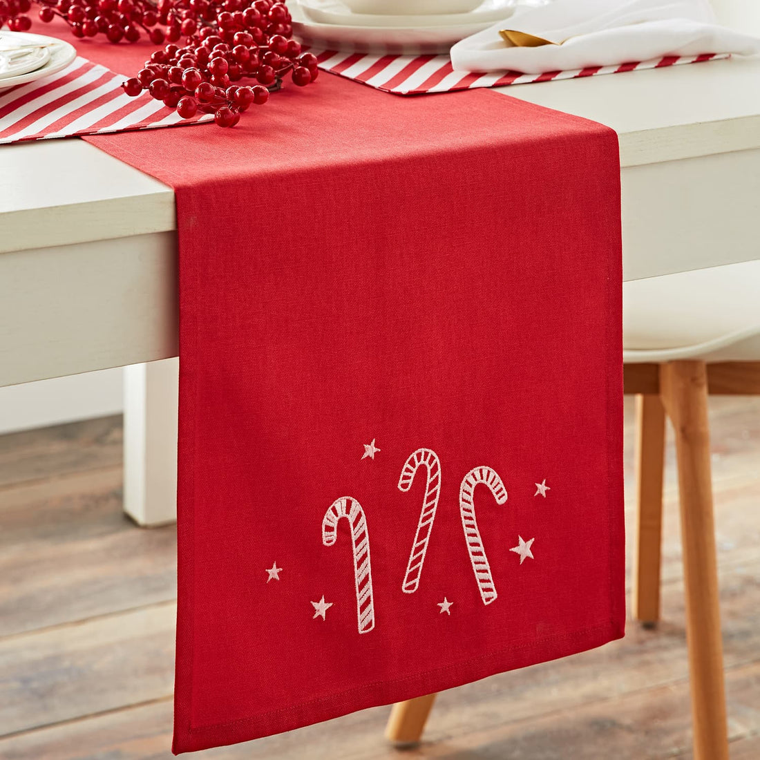 Catherine Lansfield Christmas Candy Cane 3D Novelty Filled Cushion