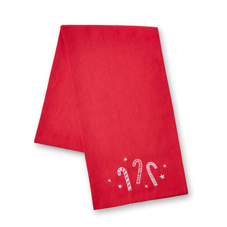 Catherine Lansfield Christmas Candy Cane Duvet Cover Set - Candy Cane Runner