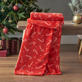 Catherine Lansfield Christmas Candy Cane Throw - Christmas Candy Cane Throw