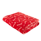 Catherine Lansfield Christmas Candy Cane Throw - Christmas Candy Cane Throw