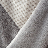 Catherine Lansfield Larsson Geo Cosy Throw 130cm x 170cm - Cosy Larsson Geo Fleece Throw Grey