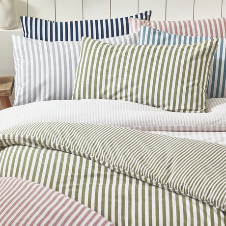 Catherine Lansfield Brushed Stripe Brushed Cotton Flannelette Duvet Cover - Silver Grey image 10