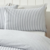 Catherine Lansfield Brushed Stripe Brushed Cotton Flannelette Duvet Cover - Navy Blue image 8