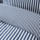 Catherine Lansfield Brushed Stripe Duvet Cover Set Navy Blue - Brushed Stripe Navy Duvet Set