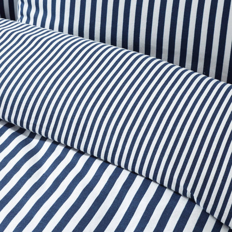 Catherine Lansfield Brushed Stripe Duvet Cover Set Navy Blue - Brushed Stripe Navy Duvet Set