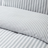 Catherine Lansfield Brushed Stripe Duvet Cover Set Silver Grey - Brushed Stripe Silver Grey Duvet Set