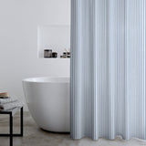 Catherine Lansfield Timeless Stripe Shower Curtain - Timeless Stripe Shower Curtain Blue