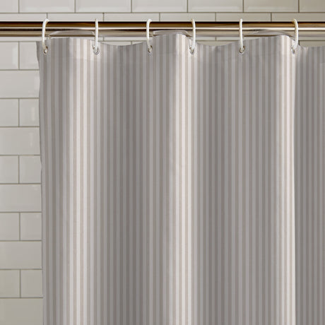 Catherine Lansfield Timeless Stripe Shower Curtain - Timeless Stripe Shower Curtain Natural