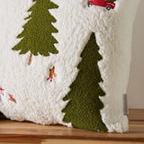 Catherine Lansfield Christmas Tree Cosy Filled Cushion - Cosy Boucle Christmas Tree