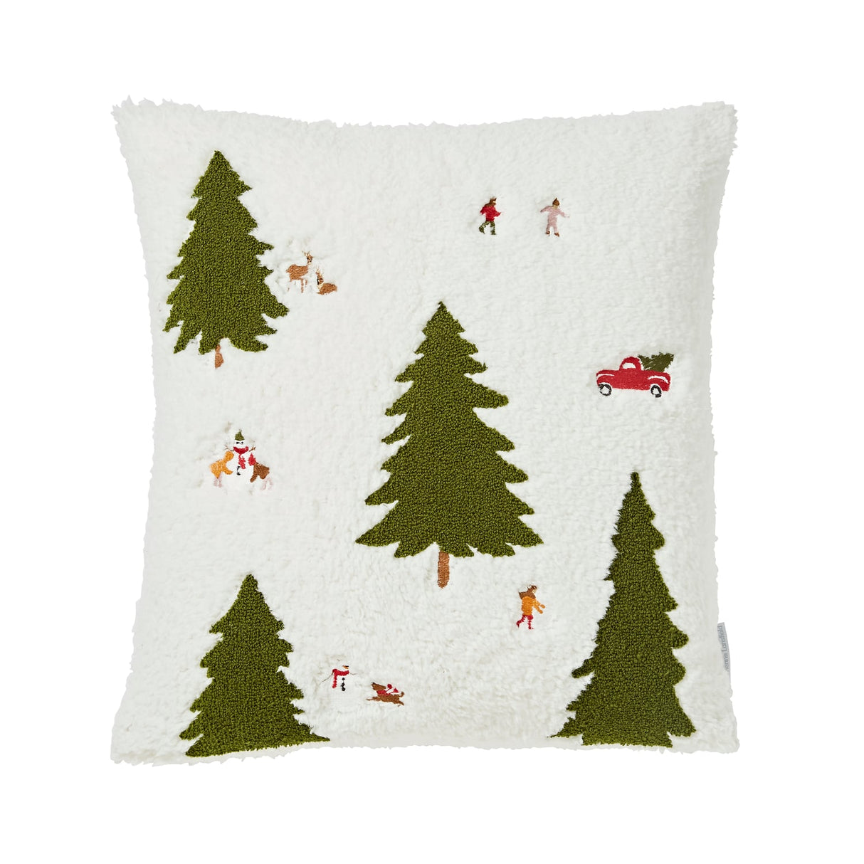 Catherine Lansfield Christmas Tree Cosy Filled Cushion - Cosy Boucle Christmas Tree