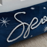 Catherine Lansfield Christmas Sparkle Draught Excluder - Sparkle Blue Draught Excluder