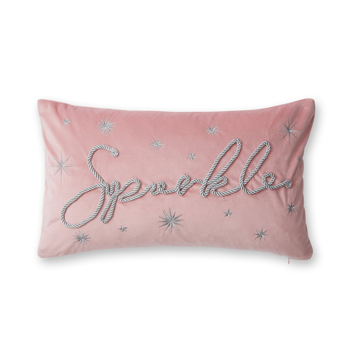 Catherine Lansfield Christmas Sparkle Filled Cushion 30cm x 50cm - Sparkle Pink Cushion