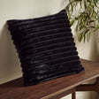 Catherine Lansfield Cosy Ribbed Filled Cushion 45cm x 45cm - Black