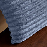 Catherine Lansfield Cosy Ribbed Filled Cushion 45cm x 45cm - Lansfield Blue - Cosy Ribbed Cushion Blue