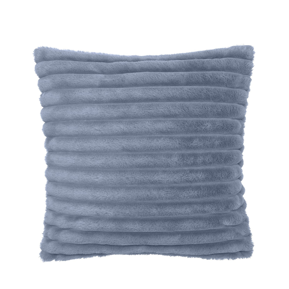 Catherine Lansfield Cosy Ribbed Filled Cushion 45cm x 45cm - Lansfield Blue - Cosy Ribbed Cushion Blue