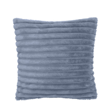 Catherine Lansfield Cosy Ribbed Filled Cushion 45cm x 45cm - Lansfield Blue - Cosy Ribbed Cushion Blue