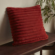Catherine Lansfield Cosy Ribbed Filled Cushion 45cm x 45cm - Burnt Orange