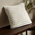 Catherine Lansfield Cosy Ribbed Filled Cushion 45cm x 45cm - Cream