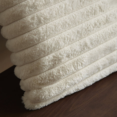Catherine Lansfield Cosy Ribbed Filled Cushion 45cm x 45cm - Cream - Cosy Ribbed Cushion Cream