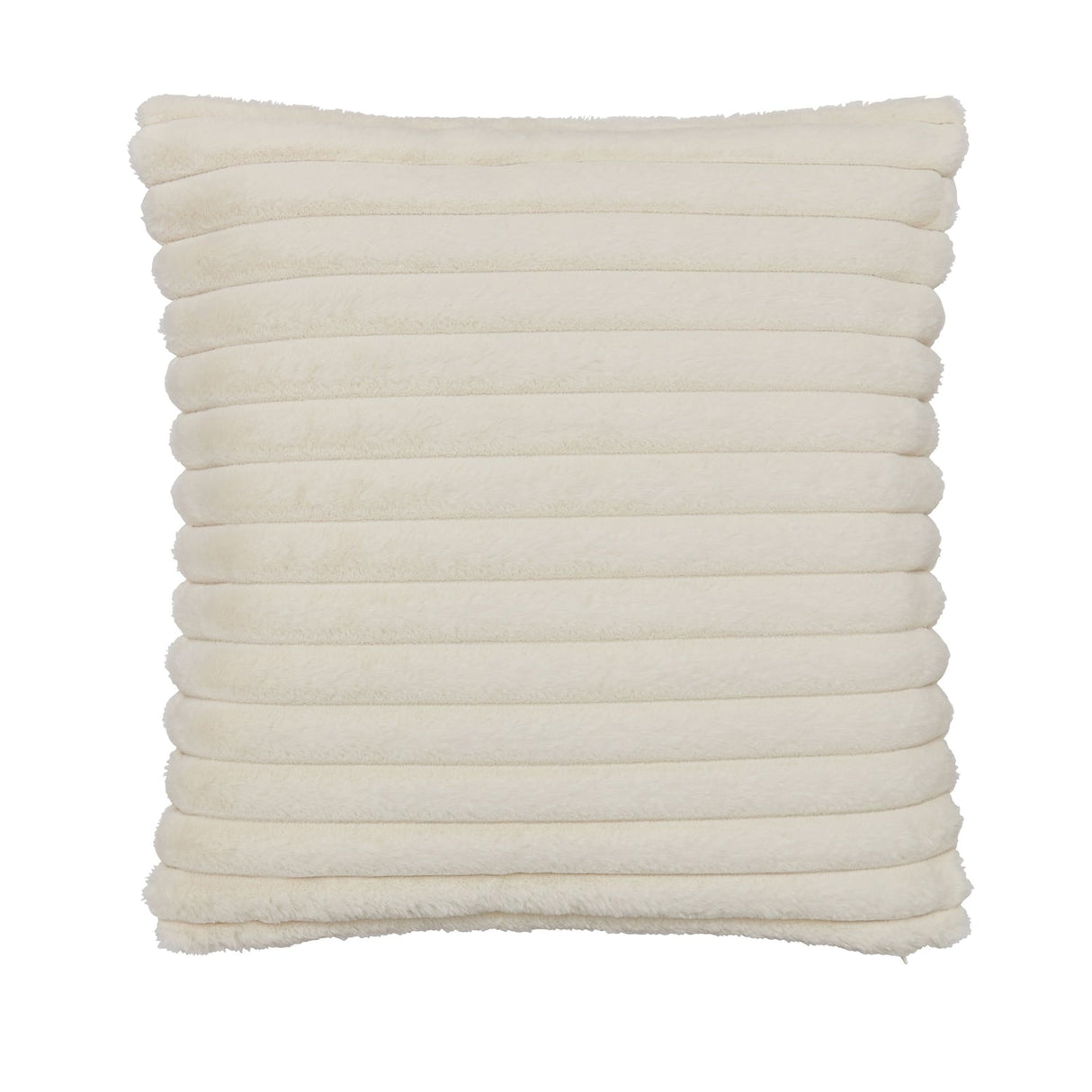 Catherine Lansfield Cosy Ribbed Filled Cushion 45cm x 45cm - Cream - Cosy Ribbed Cushion Cream