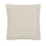 Catherine Lansfield Cosy Ribbed Filled Cushion 45cm x 45cm - Cream - Cosy Ribbed Cushion Cream