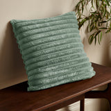 Catherine Lansfield Cosy Ribbed Filled Cushion 45cm x 45cm - Green