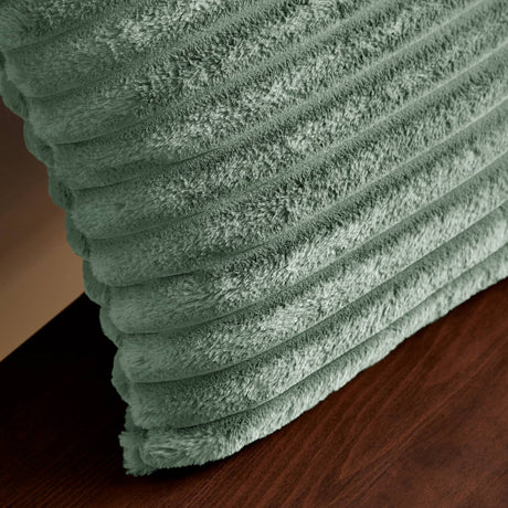 Catherine Lansfield Cosy Ribbed Filled Cushion 45cm x 45cm - Green - Cosy Ribbed Cushion Green