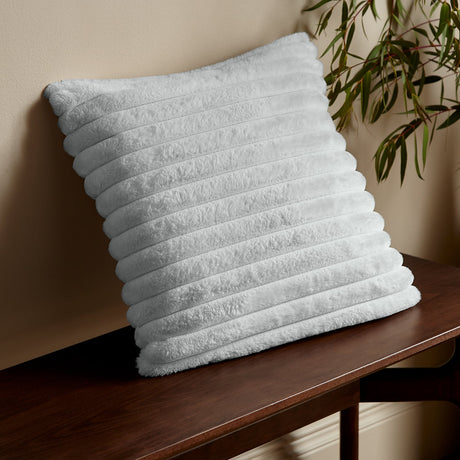 Catherine Lansfield Cosy Ribbed Filled Cushion 45cm x 45cm - Grey