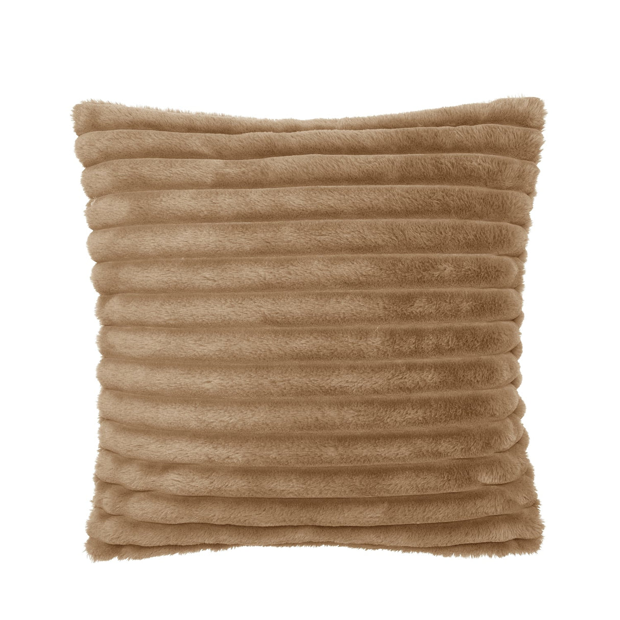 Catherine Lansfield Cosy Ribbed Filled Cushion 45cm x 45cm - Natural - Cosy Ribbed Cushion Natural