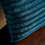 Catherine Lansfield Cosy Ribbed Filled Cushion 45cm x 45cm - Teal - Cosy Ribbed Cushion Teal