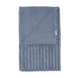 Catherine Lansfield Cosy Ribbed Velvet Throw – Lansfield Blue – 130cm x 170cm - Cosy Ribbed Throw Blue