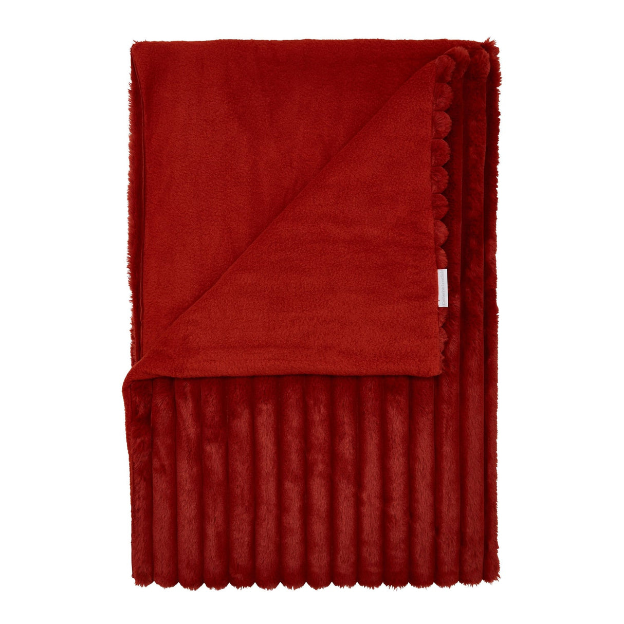 Catherine Lansfield Cosy Ribbed Velvet Throw – Burnt Orange – 130cm x 170cm - Cosy Ribbed Throw Burnt Orange
