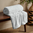 Catherine Lansfield Cosy Ribbed Velvet Throw – Grey – 130cm x 170cm
