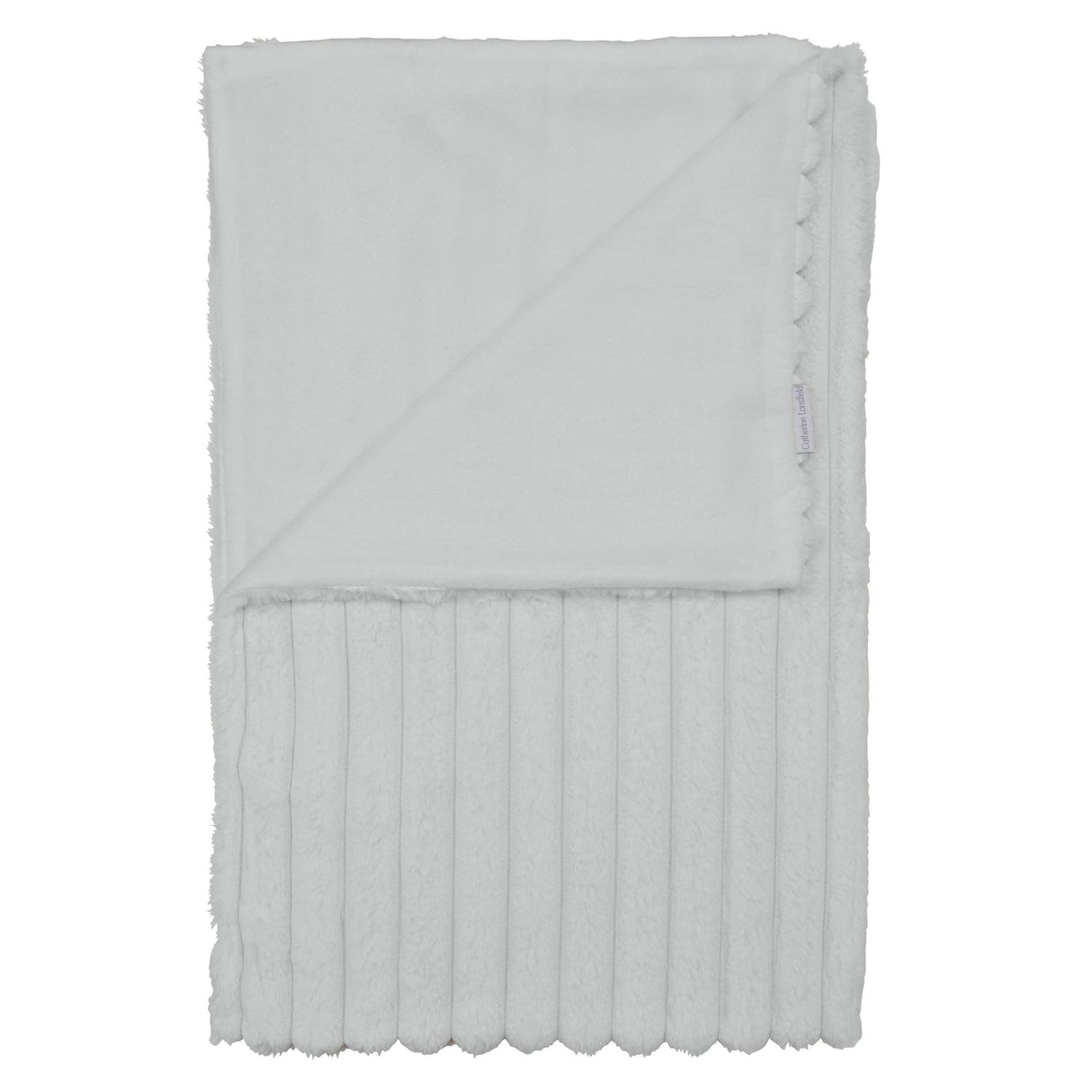 Catherine Lansfield Cosy Ribbed Velvet Throw – Grey – 130cm x 170cm - Cosy Ribbed Throw Grey