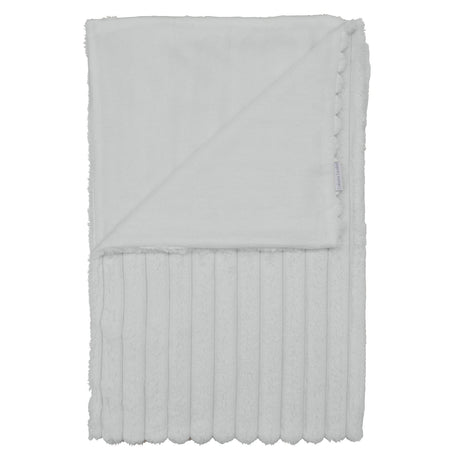 Catherine Lansfield Cosy Ribbed Velvet Throw – Grey – 130cm x 170cm - Cosy Ribbed Throw Grey